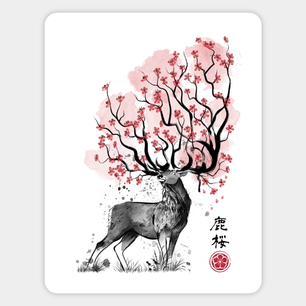 Sakura Deer Magnet by DrMonekers